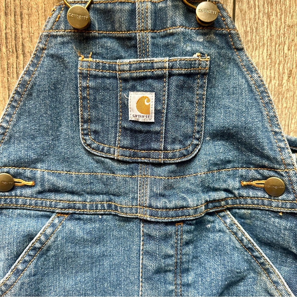 Carhartt 18 month denim Overalls - Picture 2 of 4